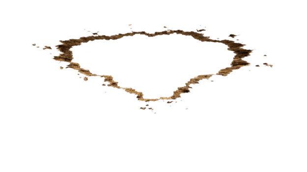 Textured hole with jagged edges, resembling natural formation, creates intriguing visual effect. earthy tones and rough surface add depth and interest to image, evoking sense of mystery png