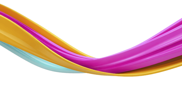 colorida ondas dentro vibrante tons do rosa, amarelo, e azul crio dinâmico e enérgico visual. suave curvas evocar sentido do movimento e criatividade png