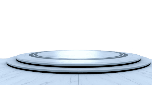 modern cirkulär skede med glansig marmor yta, terar skiktad steg och elegant design, idealisk för presentationer eller föreställningar. rena rader och reflekterande kvalitet skapa elegant atmosfär png
