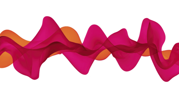 vibrerande Vinka design terar strömmande rosa och orange färger, skapande känsla av rörelse och energi. detta abstrakt bild kan vara Begagnade för olika kreativ projekt png