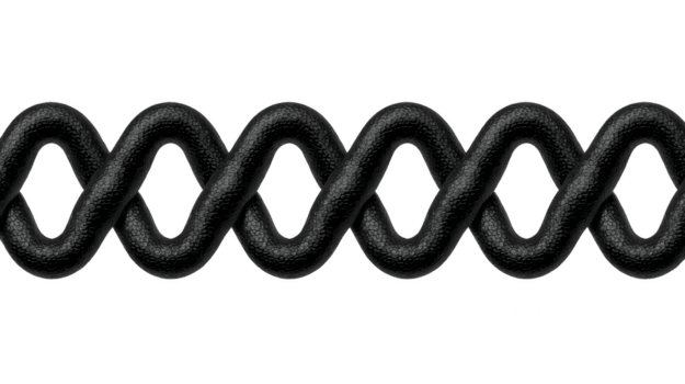 decorativo ondulato linea design con serie di interconnesso loop, la creazione di ritmico modello. Questo versatile elemento può essere Usato nel vario grafico design progetti png