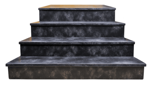 robusto negro escalera con texturizado superficie, líder hacia arriba, crear sentido de profundidad y perspectiva. diseño es moderno y adecuado para varios arquitectónico estilos png