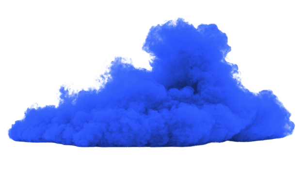 vivace blu Fumo nube marosi drammaticamente, la creazione di Impressionante visivo effetto. denso, soffice struttura Aggiunge profondità e intrigo, fabbricazione esso adatto per vario creativo progetti png
