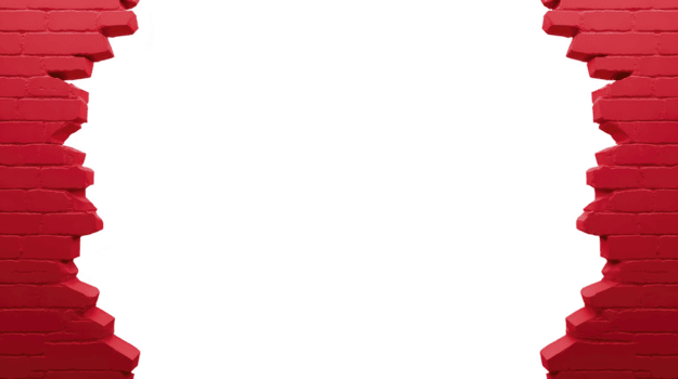 vivace rosso mattone parete con rotto effetto crea Impressionante telaio, Perfetto per in mostra opera d'arte o messaggi. struttura Aggiunge profondità e carattere, valorizzare visivo appello png