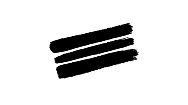 semplice e artistico rappresentazione di tre orizzontale spazzola colpi nel buio colore, veicolare senso di creatività e espressione. Questo design può essere Usato nel vario artistico e grafico contesti png