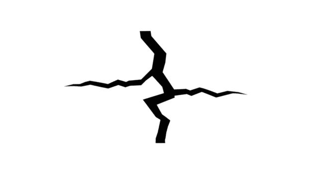 irregular rachadura parece em superfície, simbolizando danificar ou sofrimento. isto gráfico pode representar conceitos gostar destruição, instabilidade, ou pausa dentro continuidade png