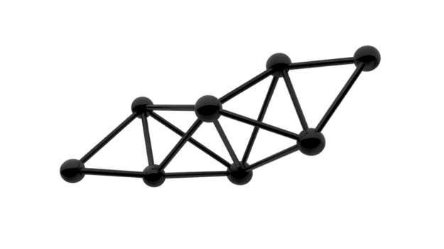 astratto geometrico design con interconnesso nodi e linee, simboleggiante dati connessioni e reti, veicolare senso di tecnologia e innovazione png