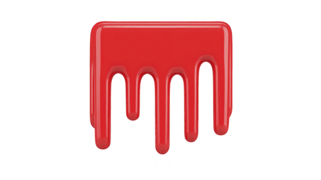 vibrerande röd måla droppa med glansig Avsluta, skapande slående visuell effekt. slät textur och strömmande form framkalla känsla av kreativitet och konstnärlig uttryck png