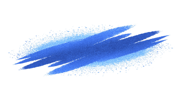 Vibrant blue paint stroke creates dynamic and artistic background, perfect for creative projects. texture adds depth and visual interest, making it suitable for various design applications png