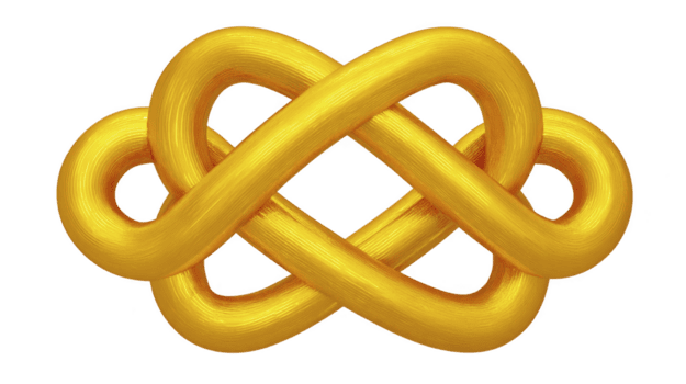 dorado infinito símbolo con liso, brillante textura, representando eternidad y interminable posibilidades. diseño caracteristicas entrelazados bucles ese crear sentido de armonía y equilibrar png