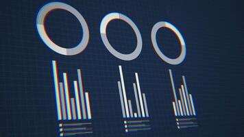 o negócio estatística gráfico mostrando análise atividade do crescimento e sucesso video