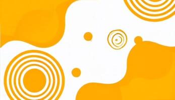 Bright animation featuring flowing orange blobs and concentric circle patterns on white background, creating a lively and modern abstract geometric design. video