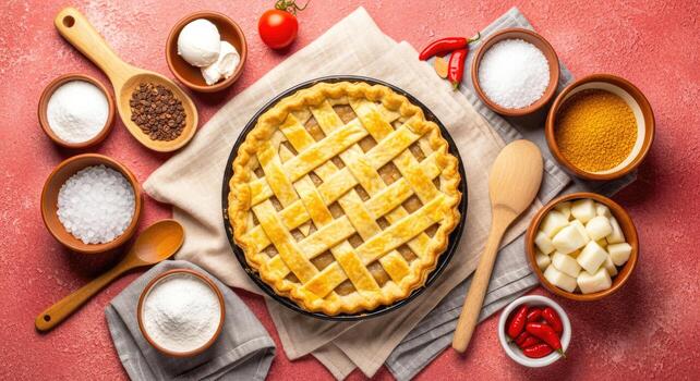 golden crust lattice pie a rustic delight of sweet and savory photo