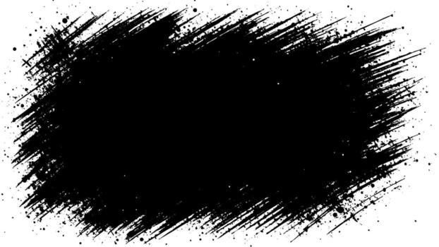 Abstract black brush stroke texture. Ideal for backgrounds, overlays, design elements, or adding a distressed effect. vector