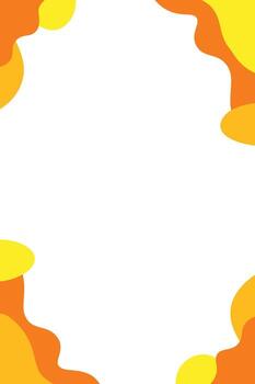 Orange blob frame isolated on white background vector