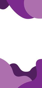 Purple blob frame isolated on white background vector