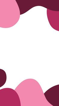 Pink blob frame isolated on white background vector