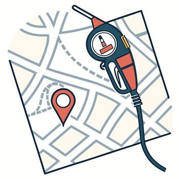 GPS dispositivo señala ubicación en ciudad mapa para navegación y rastreo aventuras vector