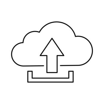 Cloud Computing Data Upload vector