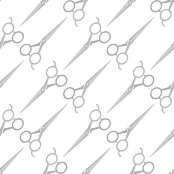 scissors seamless pattern on white background. vector