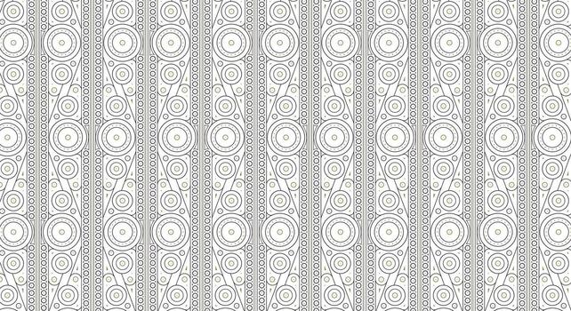 Ornamental Detailed Circle Element Repeating Textile Style Seamless Pattern vector