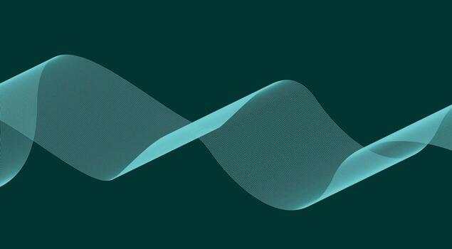 Blend Wavy Curved Smooth Background Cyan Abstract Design vector