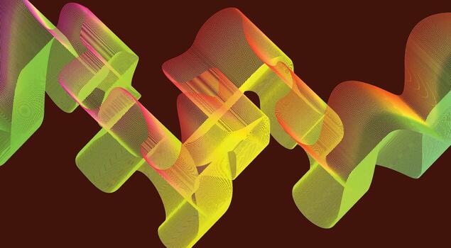 Blend Wavy Lines Curved Background Colorful Abstract Design Illustration vector