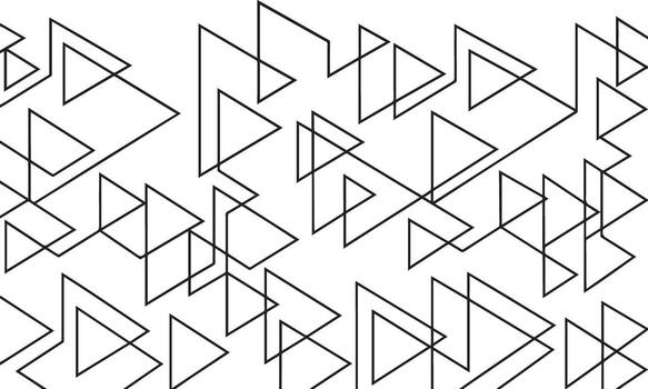 Abstract geometric pattern of intersecting triangles and lines on a white background vector