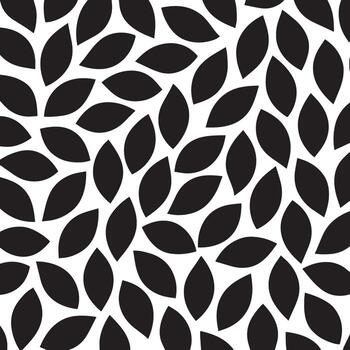 resumen negro hoja modelo en blanco antecedentes repitiendo orgánico formas vector