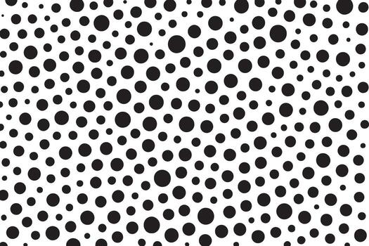 resumen negro y blanco modelo de variar tamaño puntos dispersado a través de un blanco antecedentes vector