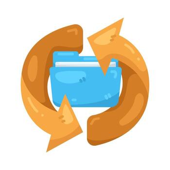 ilustración de carpeta actualizar vector