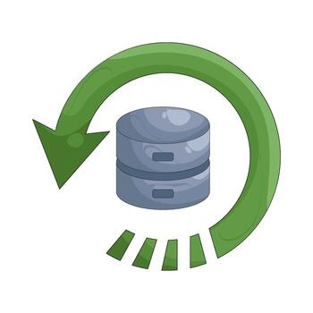 Data backup icon illustration vector