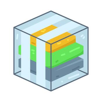 colorful block cube illustration vector