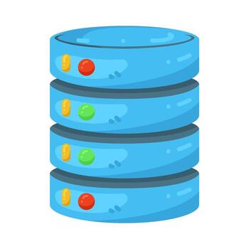 Illustration of a database stack vector