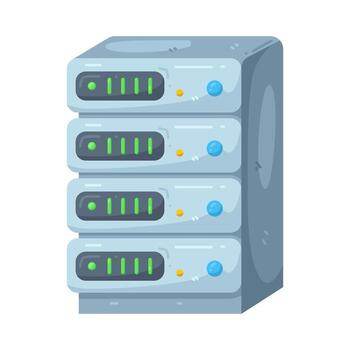 Illustration of a server rack vector