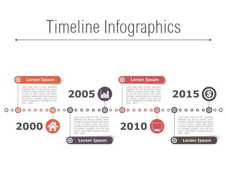 Horizontal timeline infographics design template with circles for icons vector