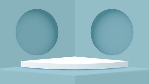 Geometric shapes on a minimalist background vector