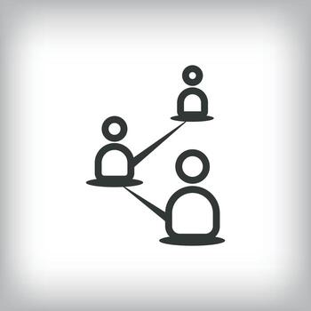 A unique networked human logo design. It features a simple design style and is suitable for businesses. vector