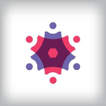 A unique teamwork logo design. It features a simple design style and is suitable for businesses. vector