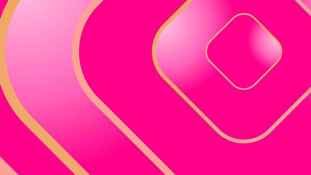 Vibrant pink abstract background featuring rounded squares and lines. The design offers a modern, dynamic feel suitable for various creative projects and graphic applications. vector