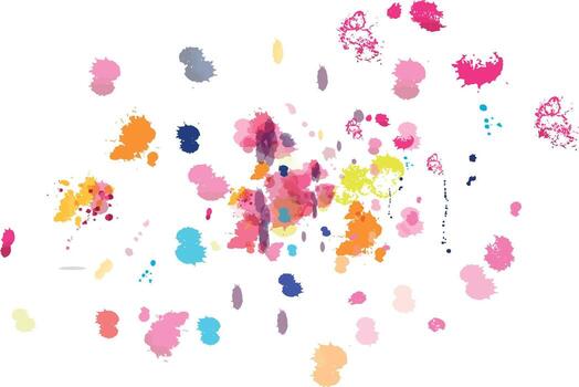 vistoso pintar salpicando en blanco antecedentes creando resumen diseño vector