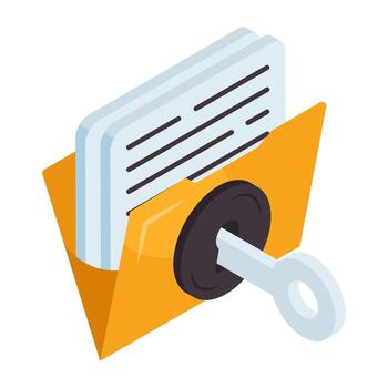 prima único icono de carpeta seguridad vector