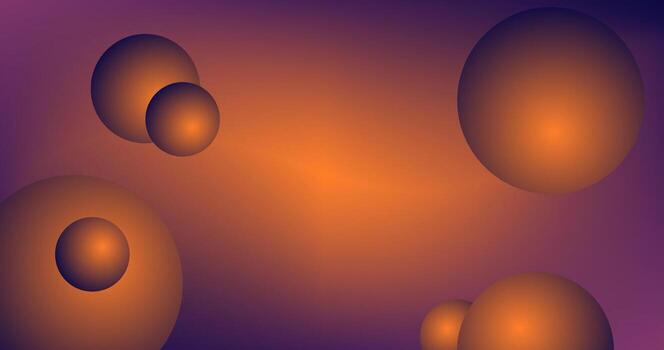 Brown Purple Abstract background with Gradient spheres and Copy Space for Element design vector