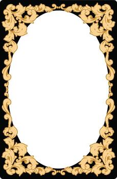 Clásico sencillo rectangular ornamental marco con suave oro color y negro antecedentes vector