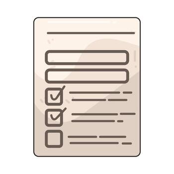 Checklist form graphic with checkboxes vector