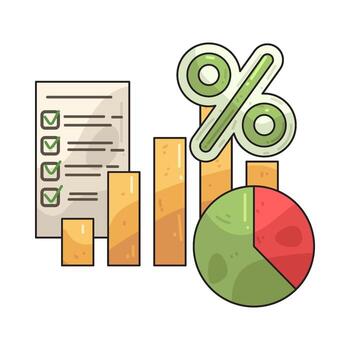 Graphs and charts for data representation vector