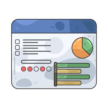 Data visualization with charts and graphs vector