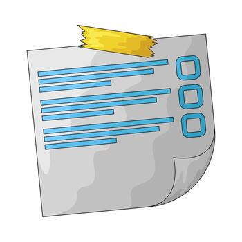 Checklist with blue lines and checkboxes vector
