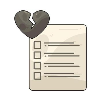 Heart checklist image for healing vector