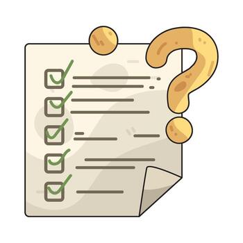 Checklist with a question mark vector